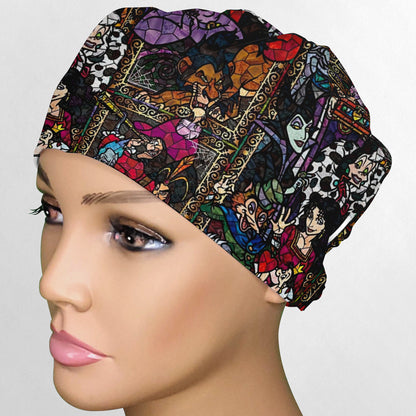 Stained Glass Villains Low-Tie Surgeon Scrub Cap
