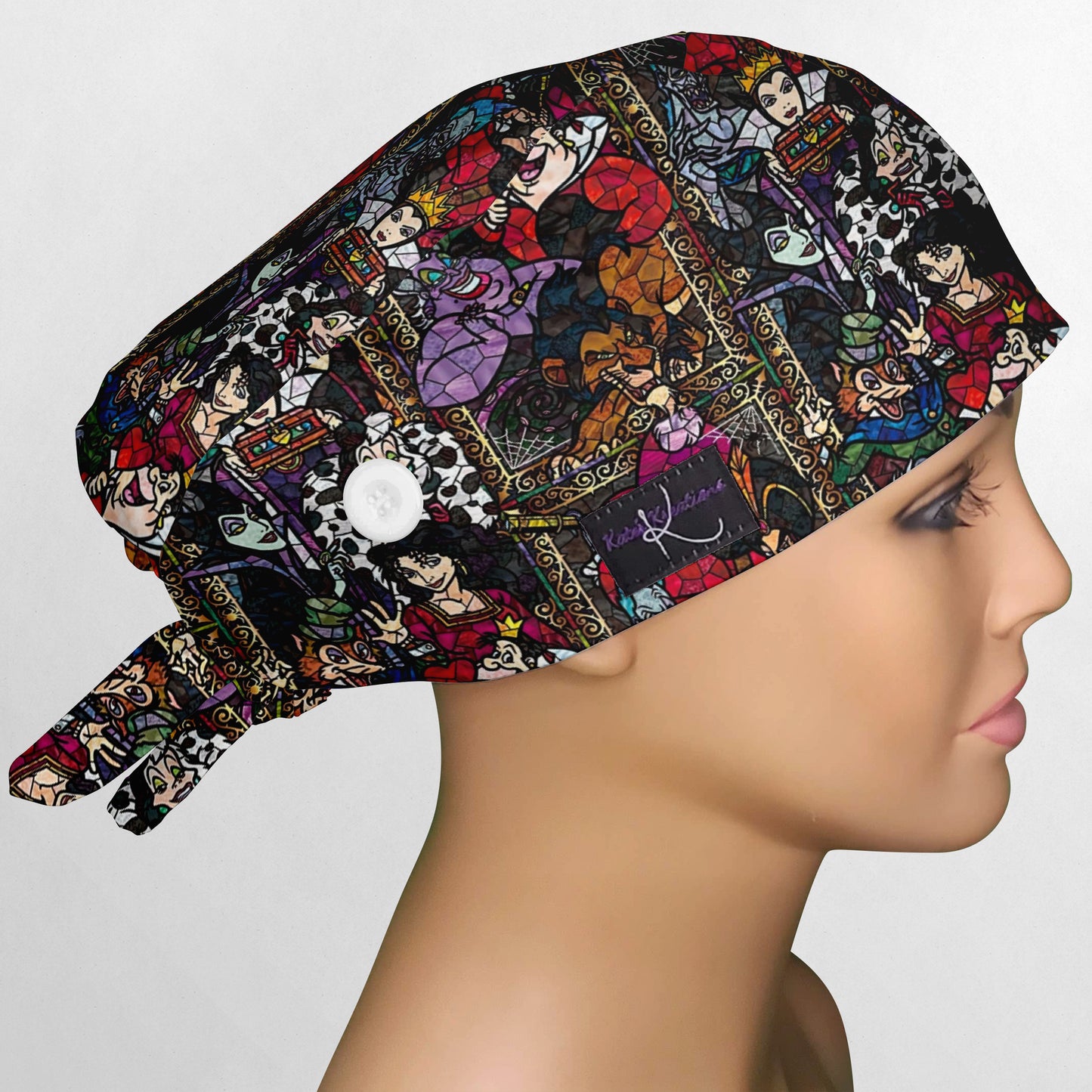 Stained Glass Villains Low-Tie Surgeon Scrub Cap