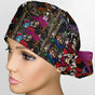 Stained Glass Villains Ponytail Scrub Cap