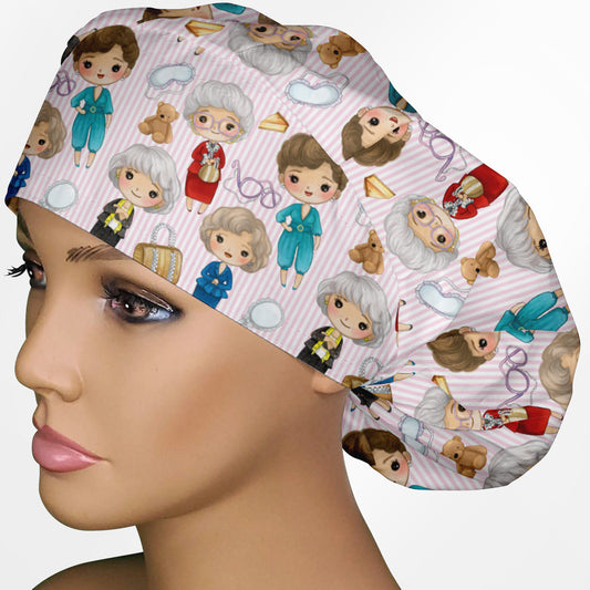 Golden Girls Cute Bouffant Scrub Cap
