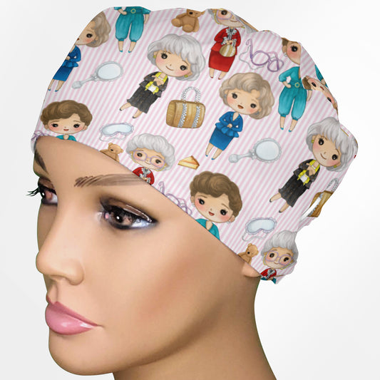 Golden Girls Cute Low-Tie Surgeon Scrub Cap