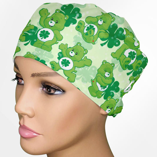 Good Luck Bear Low-Tie Surgeon Scrub Cap