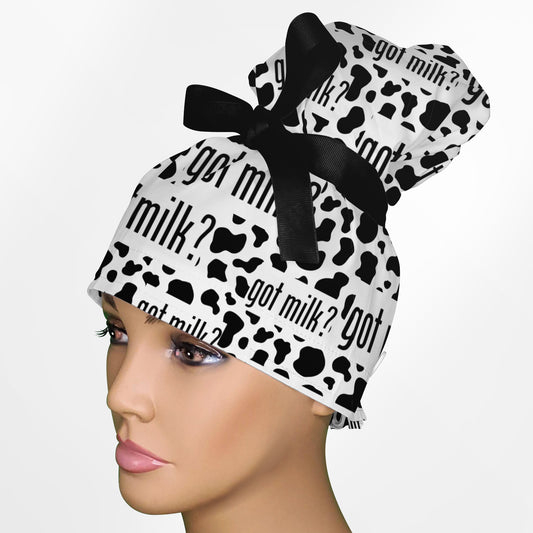 Got Milk High Bun Ponytail Scrub Cap