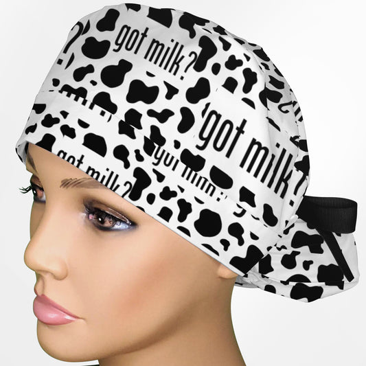 Got Milk Ponytail Scrub Cap