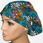 Graffiti Daises Euro Scrub Cap