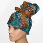 Graffiti Daises High Bun Ponytail Scrub Cap