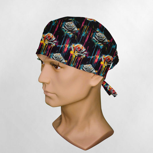 Graffiti Flowers Surgeon Scrub Cap