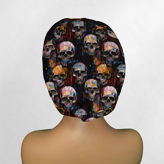 Graffiti Skulls Euro Scrub Cap