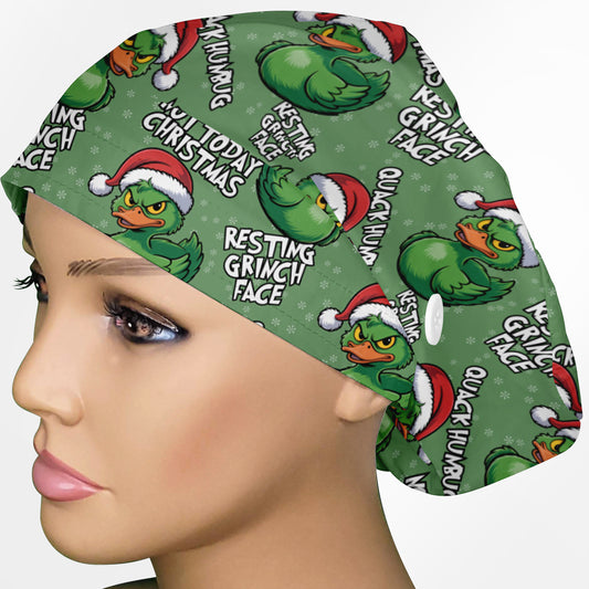 Green Guy Duck Euro Scrub Cap