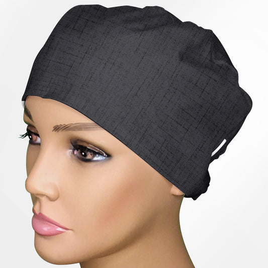 Grey Texture Low-Tie Surgeon Scrub Cap