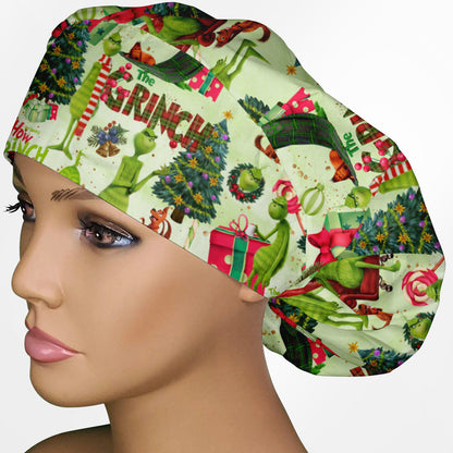 Grinch Bouffant Scrub Cap