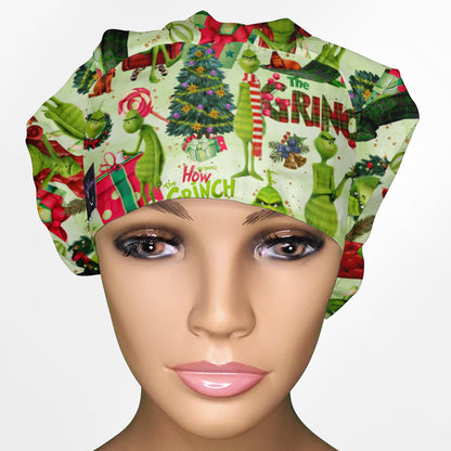 Grinch Bouffant Scrub Cap