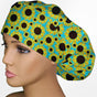 Grunge Sunflowers Bouffant Scrub Cap