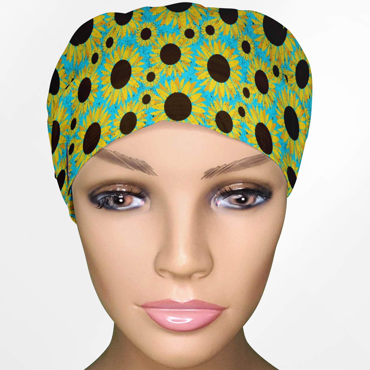 Grunge Sunflowers Euro Scrub Cap