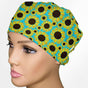 Grunge Sunflowers Low-Tie Surgeon Scrub Cap