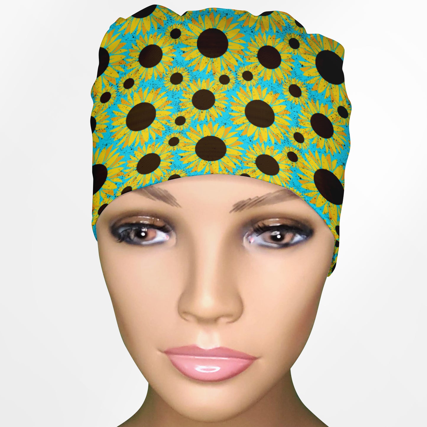 Grunge Sunflowers Low-Tie Surgeon Scrub Cap