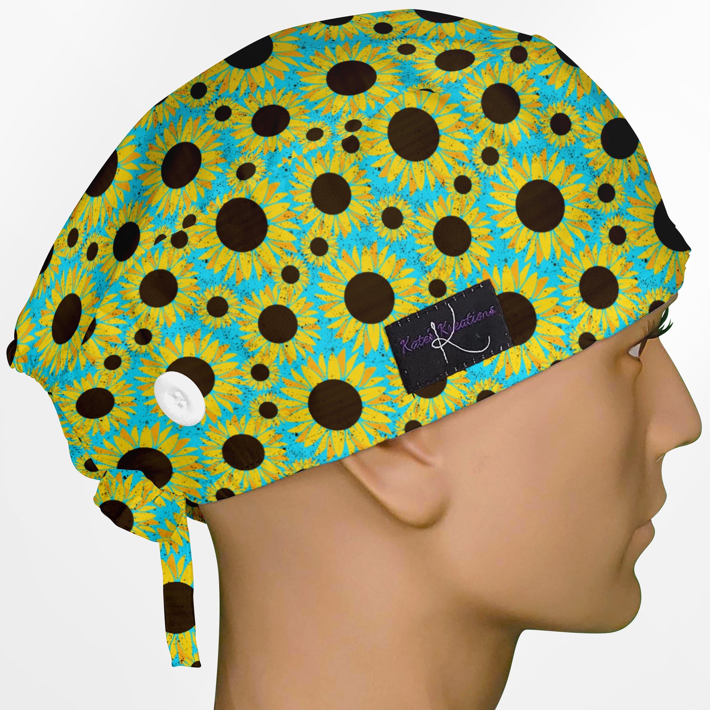 Grunge Sunflowers Surgeon Scrub Cap