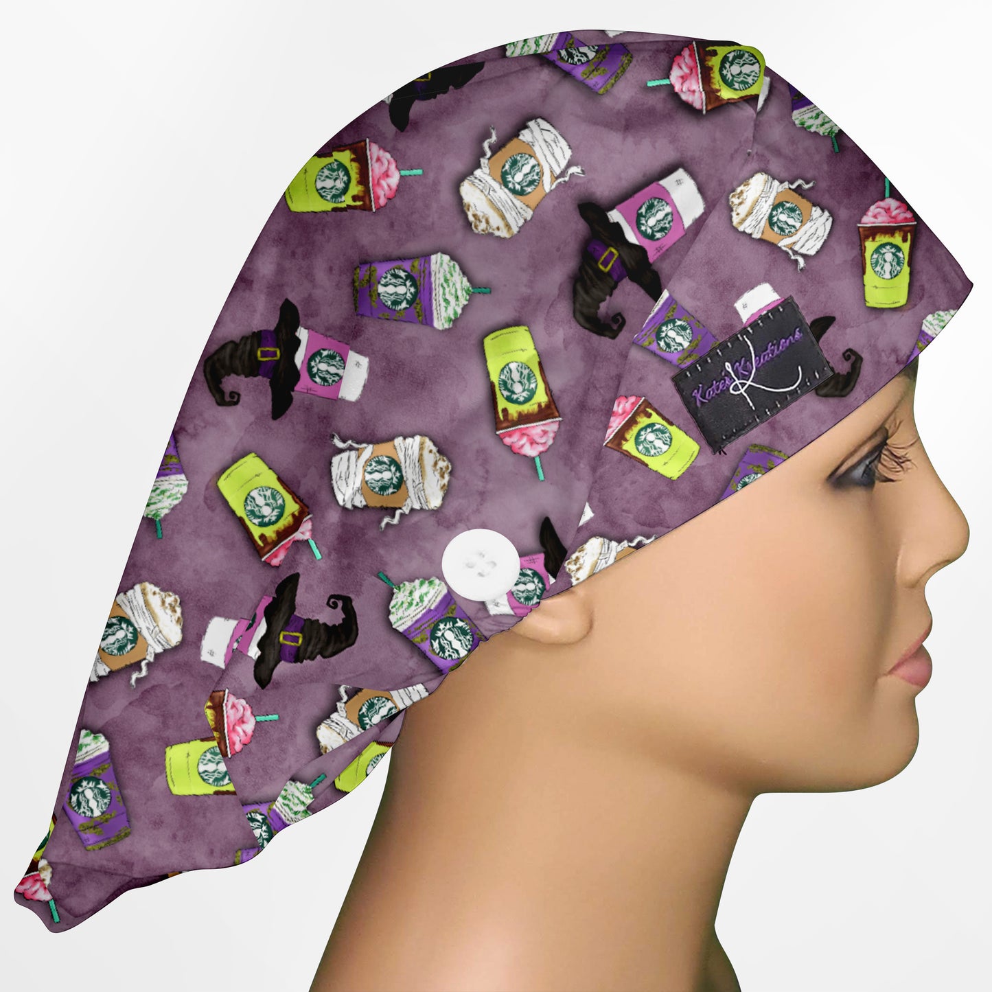 Eerie Espresso Bouffant Scrub Cap
