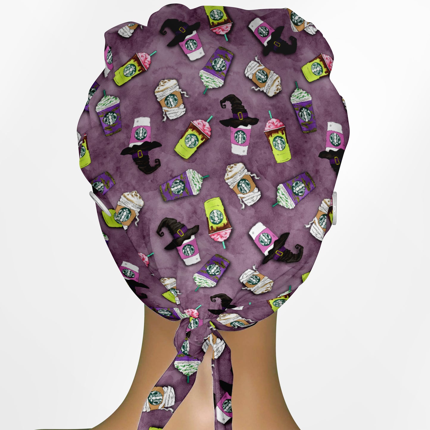 Eerie Espresso Low-Tie Surgeon Scrub Cap