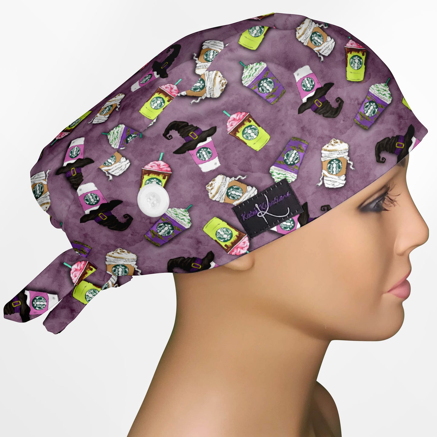 Eerie Espresso Low-Tie Surgeon Scrub Cap