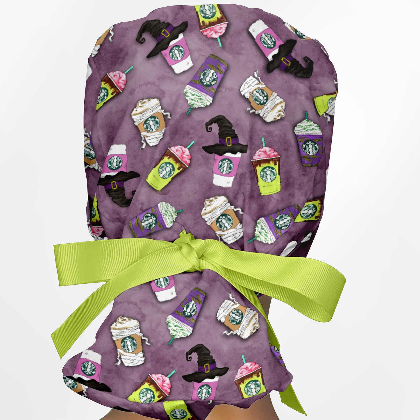 Eerie Espresso Ponytail Scrub Cap