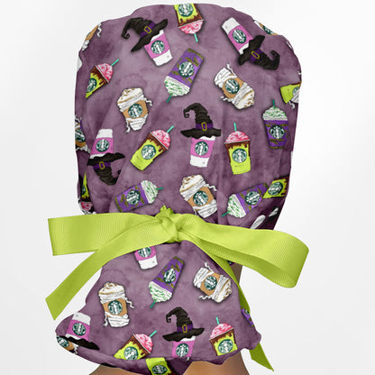 Eerie Espresso Ponytail Scrub Cap