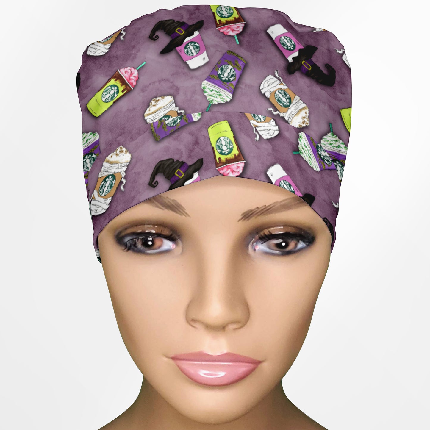 Eerie Espresso Ponytail Scrub Cap