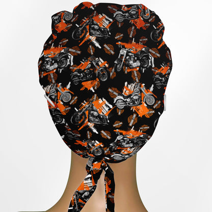 Harley Davidson Bikes Low-Tie Surgeon Scrub Cap