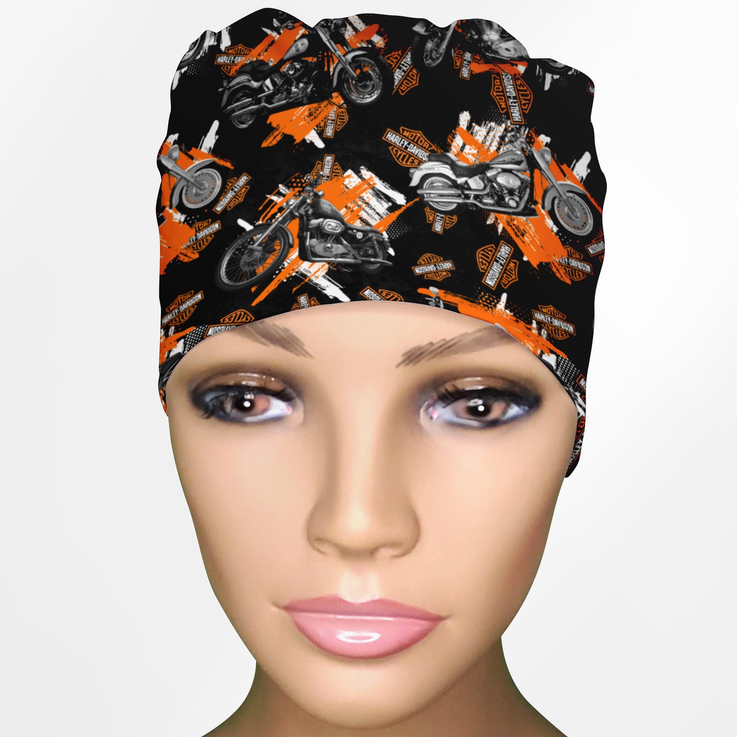 Harley Davidson Bikes Low-Tie Surgeon Scrub Cap