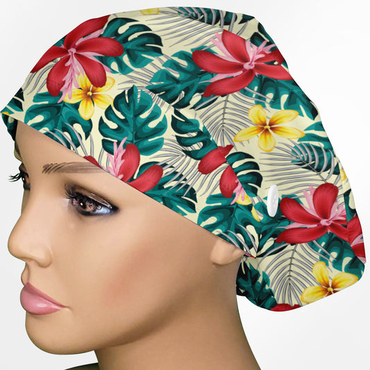 Hawaiian Jungle Euro Scrub Cap