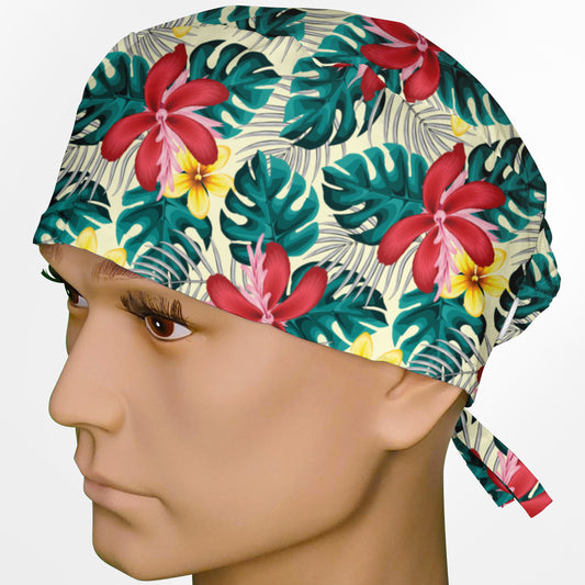 Hawaiian Jungle Surgeon Scrub Cap