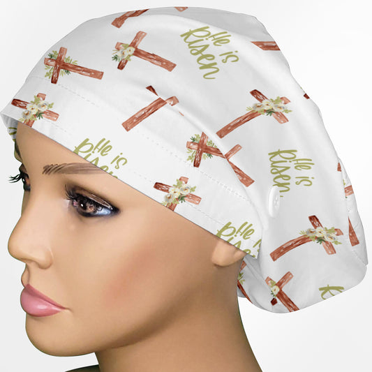 He Is Risen Euro Scrub Cap