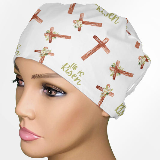 He Is Risen Low-Tie Surgeon Scrub Cap