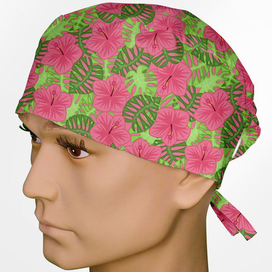 Hibiscus Surgeon Scrub Cap
