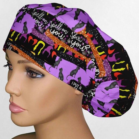 Spell Sisters Brush Strokes Bouffant Scrub Cap