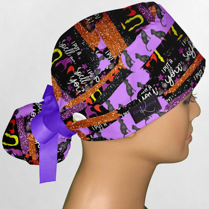 Spell Sisters Brush Strokes Ponytail Scrub Cap