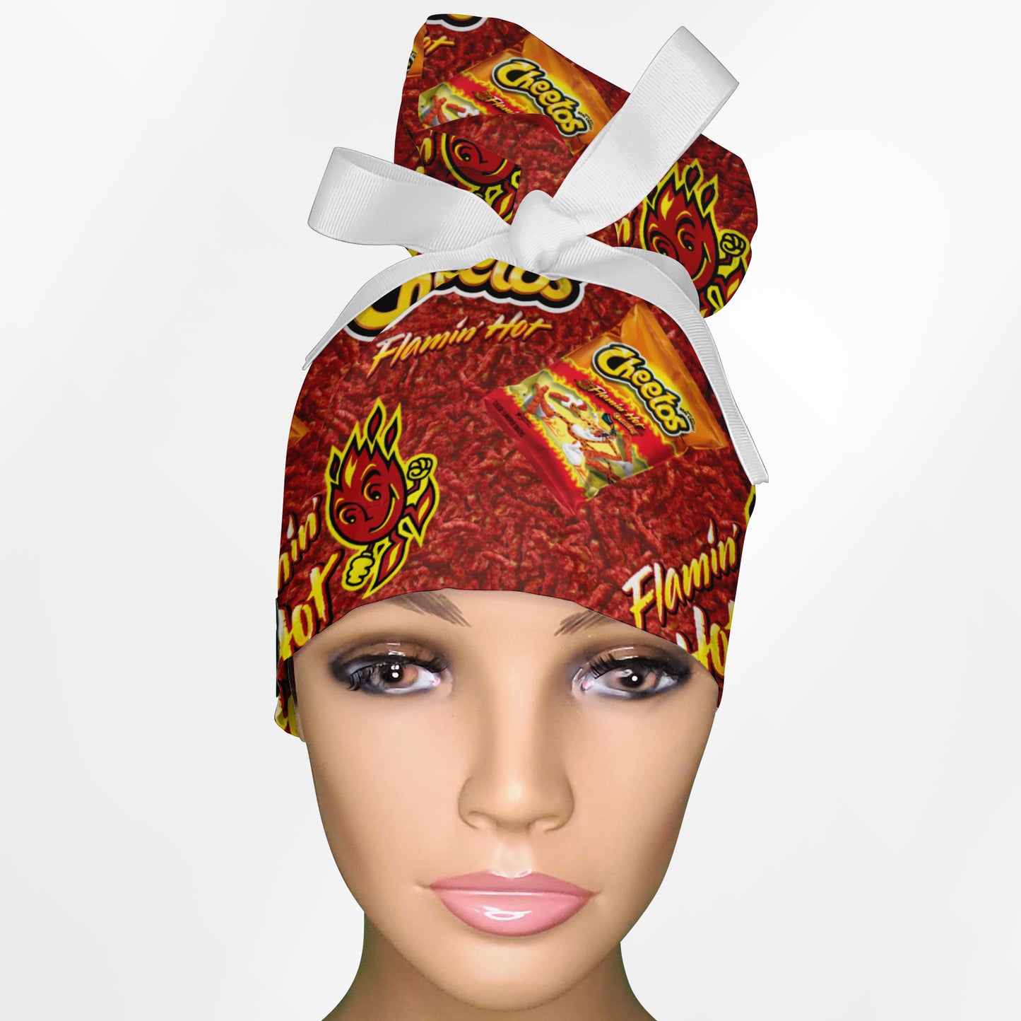 Hot Cheeto High Bun Ponytail Scrub Cap