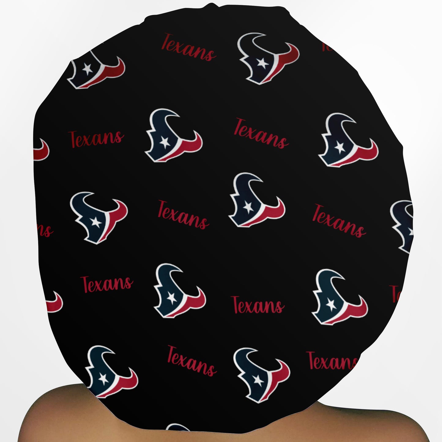 Houston Texans Black Bouffant Scrub Cap