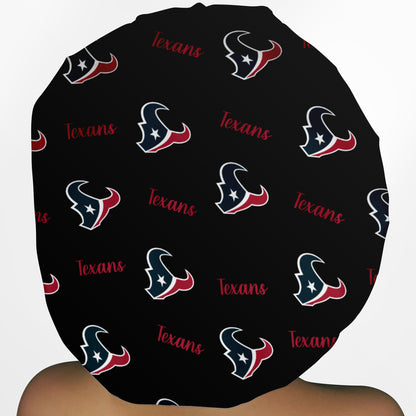 Houston Texans Black Bouffant Scrub Cap