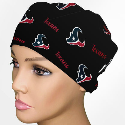 Houston Texans Black Low-Tie Surgeon Scrub Cap
