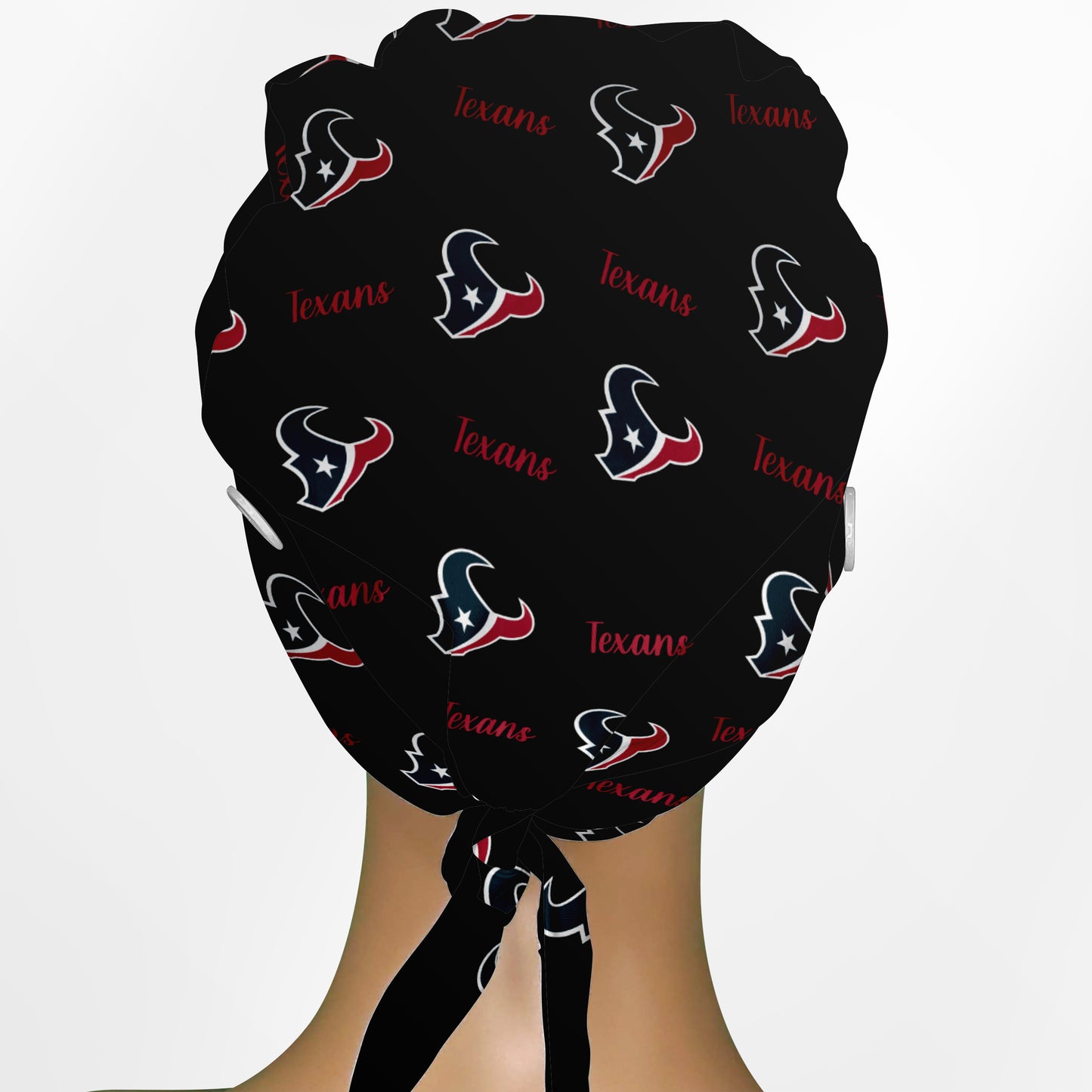 Houston Texans Black Low-Tie Surgeon Scrub Cap