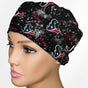 Houston Texans Black Splatter Low-Tie Surgeon Scrub Cap