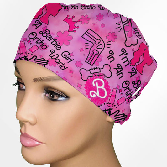 I'm A Bar Be Girl, In An Ortho World Low-Tie Surgeon Scrub Cap