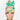 Ice Cream Drip High Bun Ponytail Scrub Cap