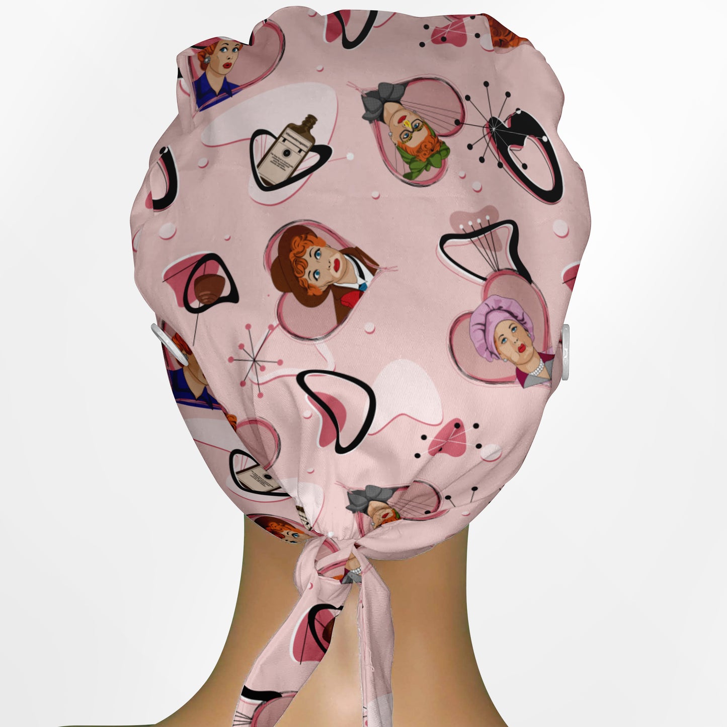 I Love Lucy Low-Tie Surgeon Scrub Cap