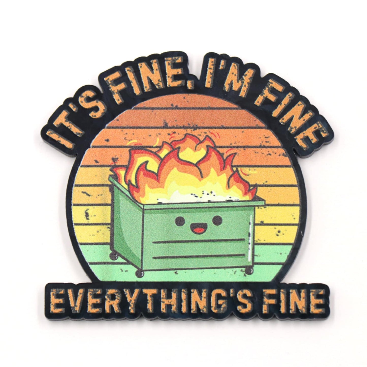 Badge Reel Set - It's Fine, I'm Fine, Everything Is Fine