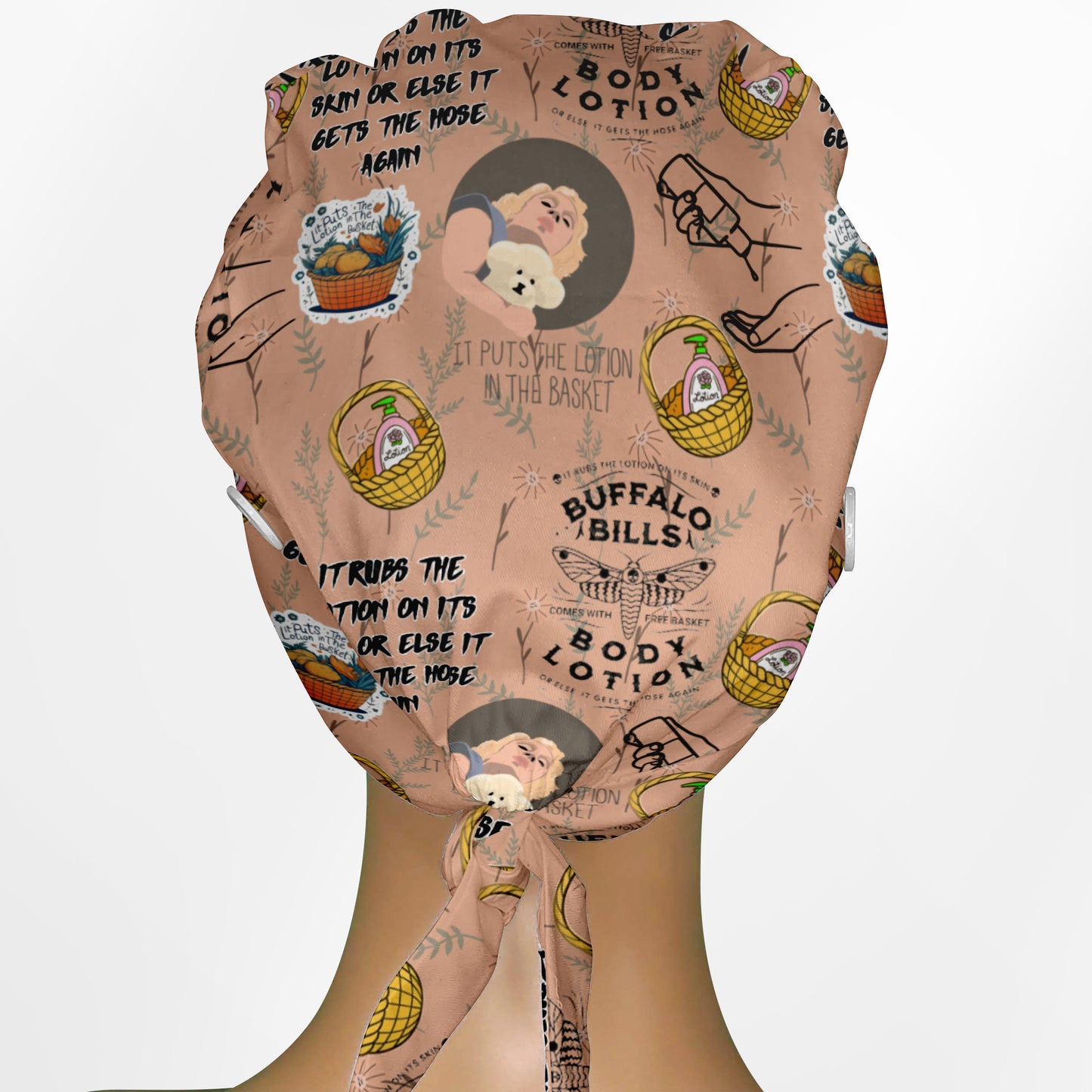 It Rubs The Lotion Low-Tie Surgeon Scrub Cap
