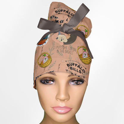 It Rubs The Lotion High Bun Ponytail Scrub Cap