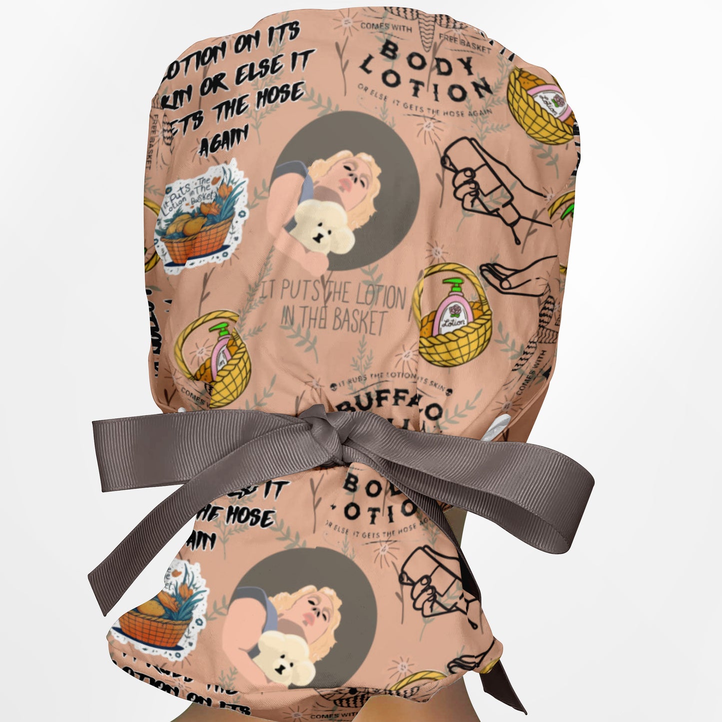 It Rubs The Lotion Ponytail Scrub Cap
