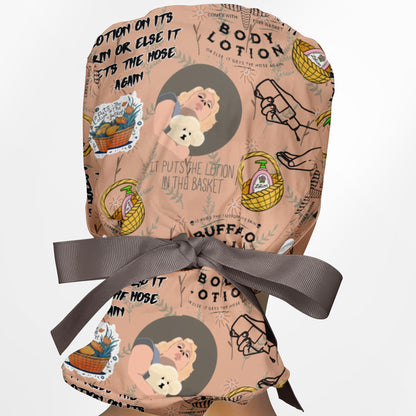 It Rubs The Lotion Ponytail Scrub Cap